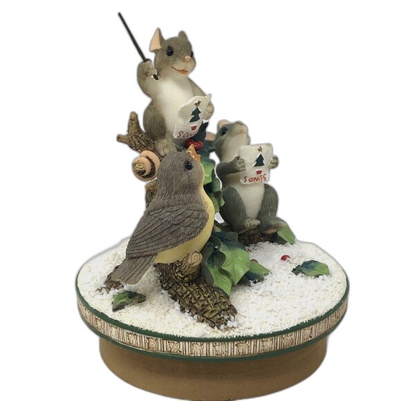 Fitz and Floyd Charming Tails Candletoppers #2002 Everybody Sing w/ Original Box - Picture 4 of 13